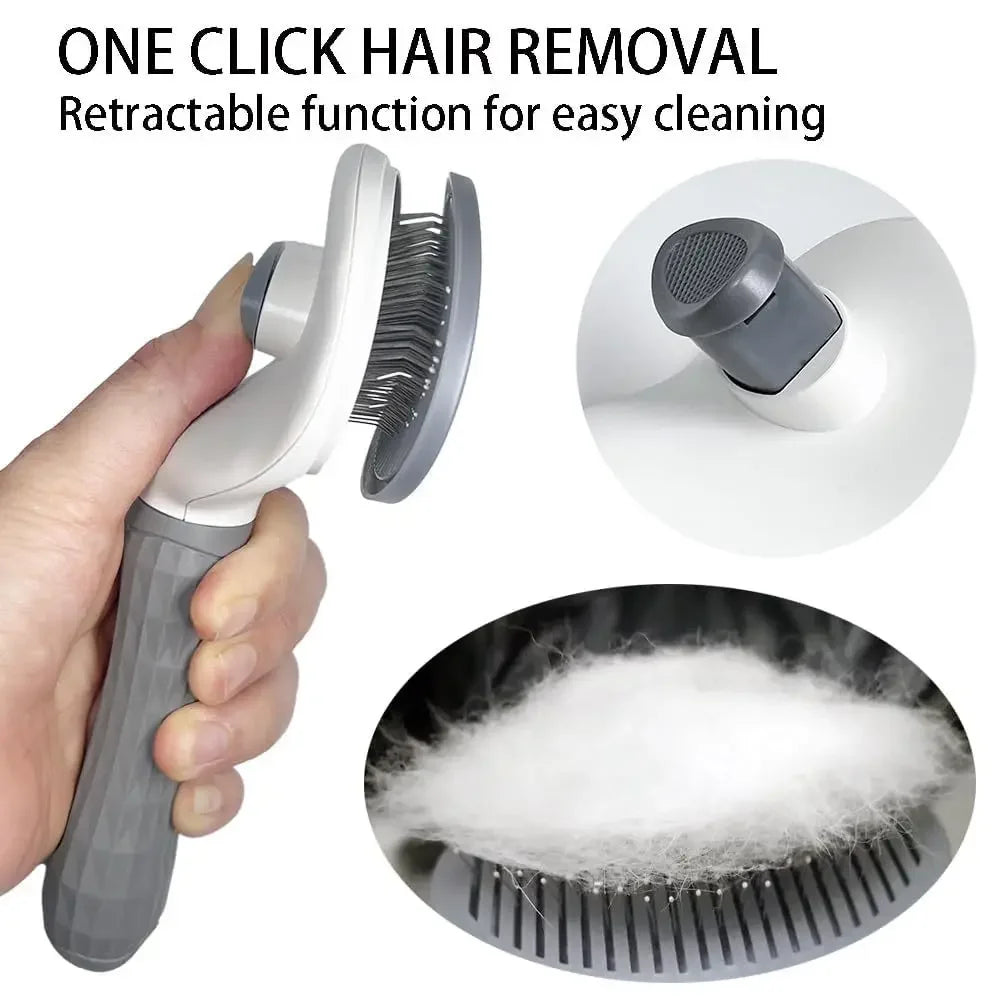 Self-Cleaning Pet Grooming Brush – Gentle Deshedding Brush for Dogs & Cats