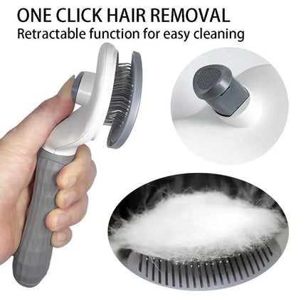 Self-Cleaning Pet Grooming Brush – Gentle Deshedding Brush for Dogs & Cats