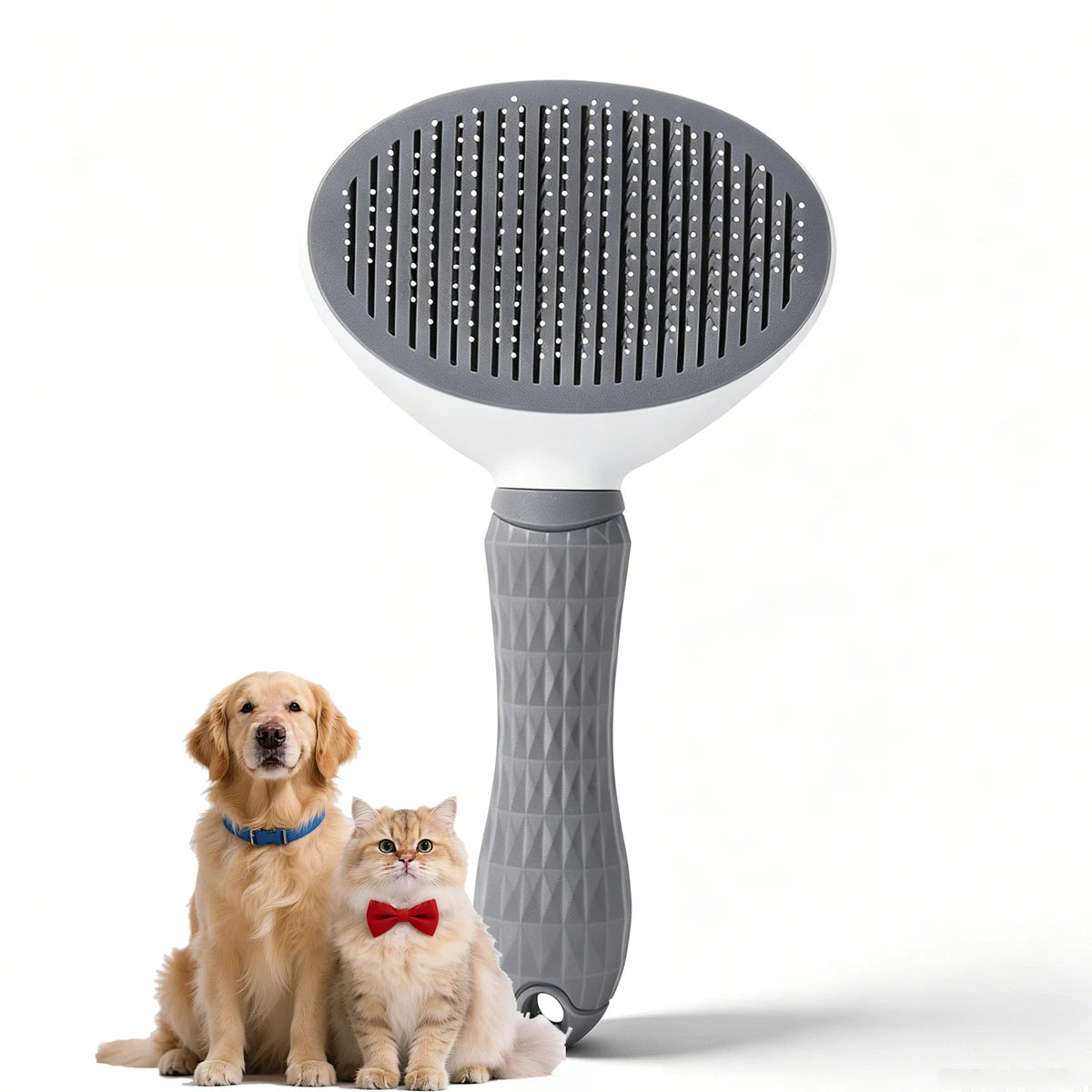 Self-Cleaning Pet Grooming Brush – Gentle Deshedding Brush for Dogs & Cats