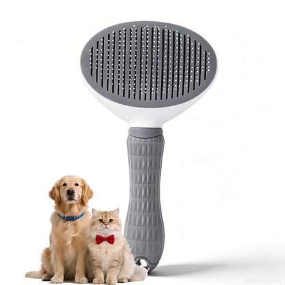 Self-Cleaning Pet Grooming Brush – Gentle Deshedding Brush for Dogs & Cats